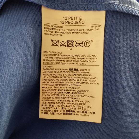 BANANA REPUBLIC💋Blue Ponte Knit Fit & Flare Dress - Picture 7 of 7